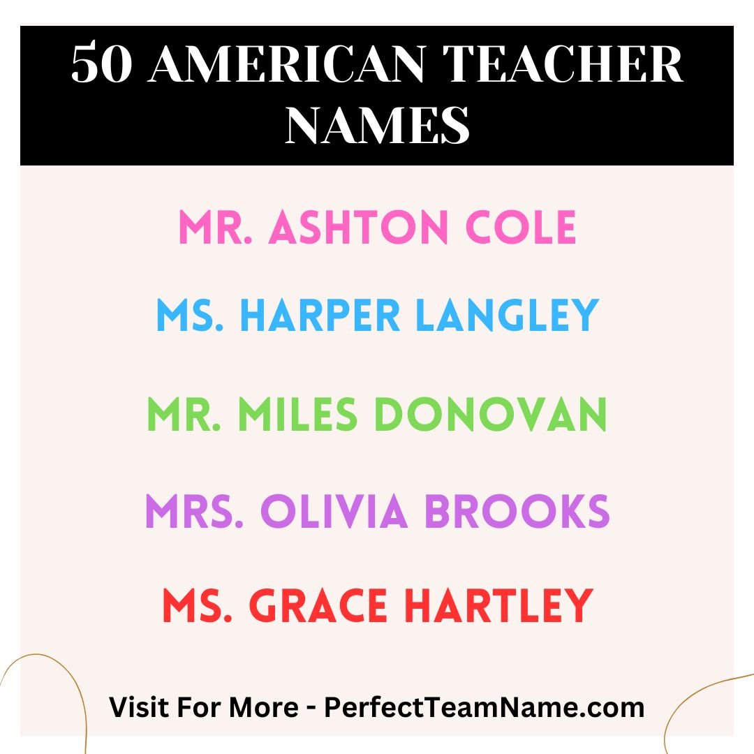 480 Teacher Names You’ll Love:Popular, Unique, & Trendy Choices